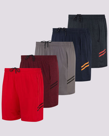 5 Pack: Men's Running Workout Shorts (Available in Big & Tall) D8T681