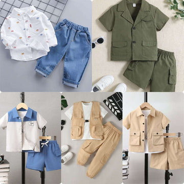 Premium Summer Baby Boy Suits (Pack of 5) Kids Collection - All Sizes Available Article#76283