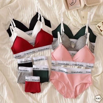 Pack Of 2 Bralette With Full Coverage Panties