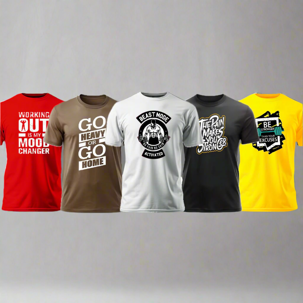 Pack of 5 Printed Dri-Fit Tees