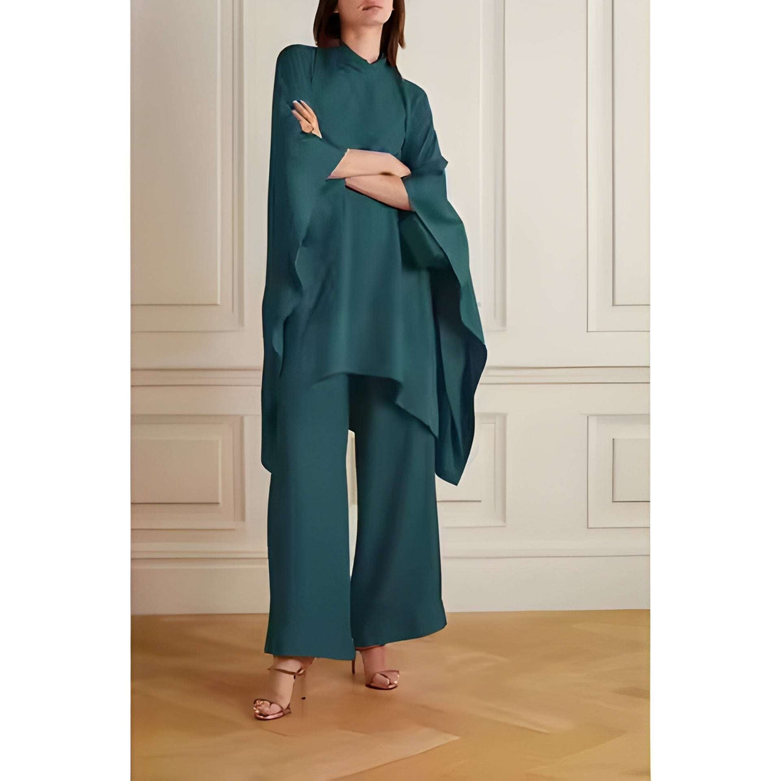 Buy 1 Get 1 Free - Chic Casual Floral Print Coord Two-Piece Set with Pants | Western Style Cotton Summer Suit 76389 (40% Off Super Summer Sale!