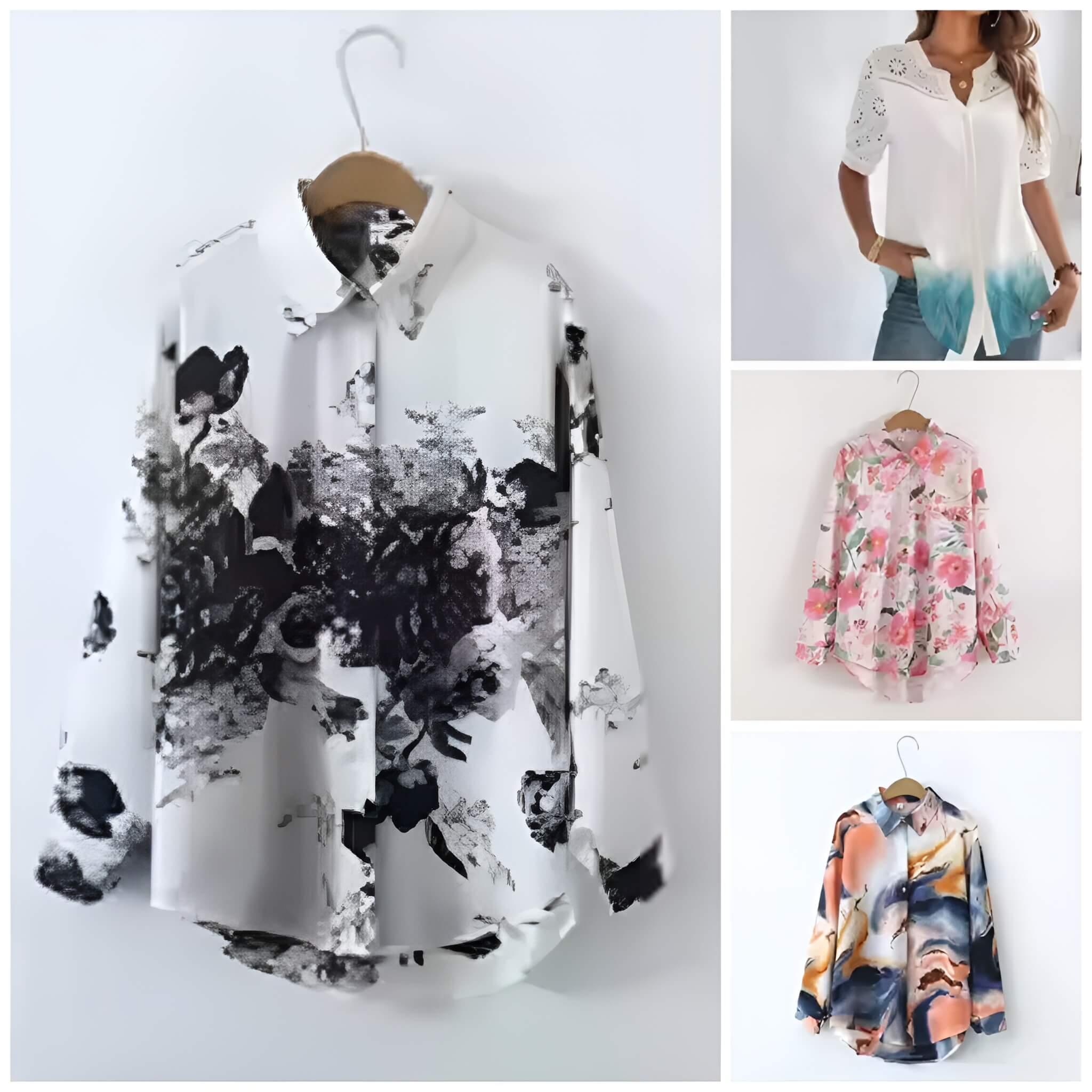 Pack of 4 Trendy Summer T-Shirts for Women – Floral & Graphic Prints | Breathable, Stylish, and Comfortable - 1034