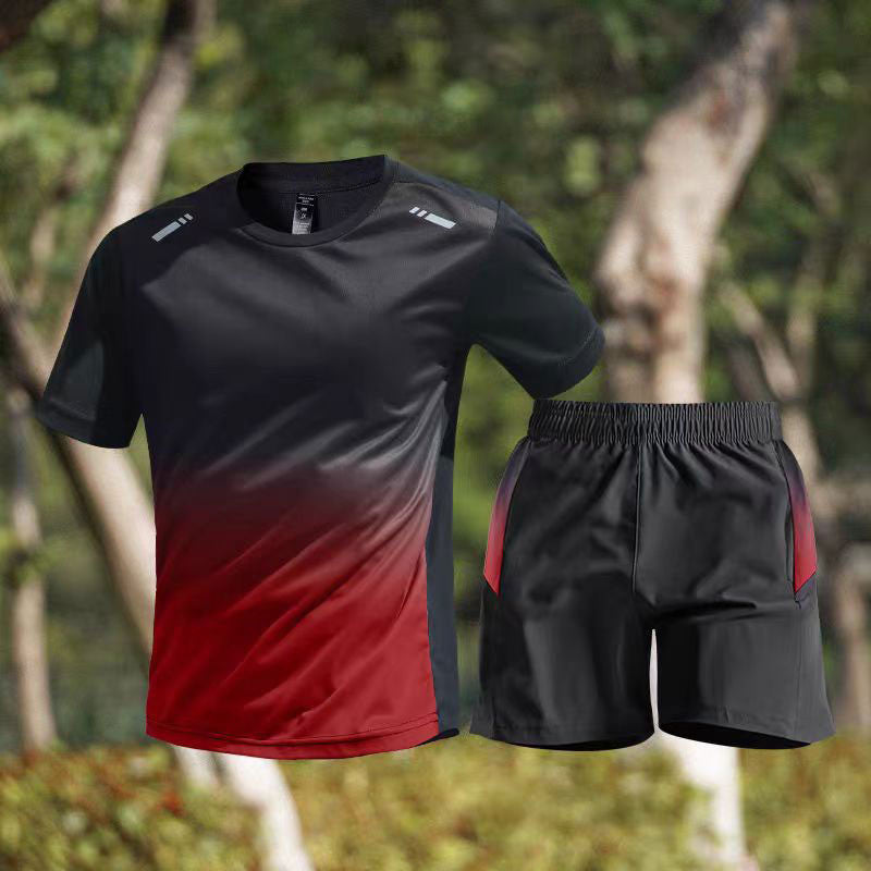 Buy 1 Get 1 Free Men's Summer Set Casual Sports Suit Tracksuit - Short Sleeves T-Shirt  899