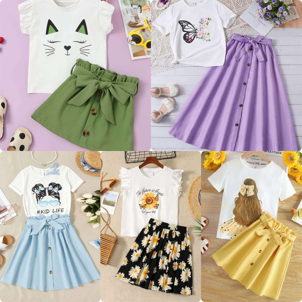 Premium Summer Baby Girl Suits (Pack of 5) Kids Collection - All Sizes Available Article#76292