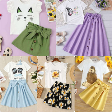 Premium Summer Baby Girl Suits (Pack of 5) Kids Collection - All Sizes Available Article#76292