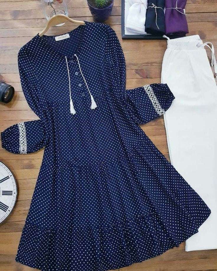 Chic Pack of 2 Women's Casual Summer Suit Set – Premium Stitched Kurti & Trousers | 50% Off Summer Sale | Item No. 986502