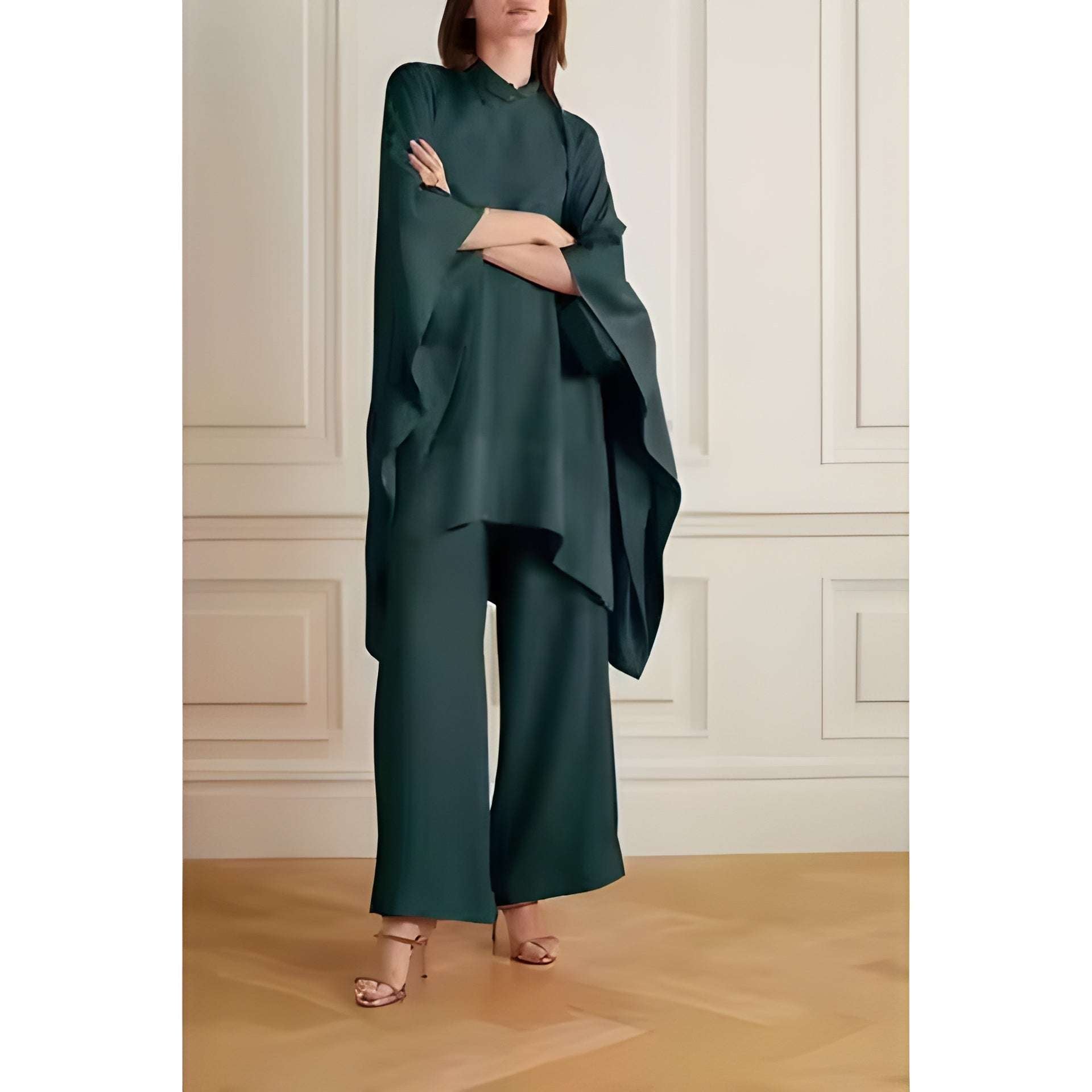 Buy 1 Get 1 Free - Chic Casual Floral Print Coord Two-Piece Set with Pants | Western Style Cotton Summer Suit 76399 (40% Off Super Summer Sale!