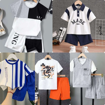 Premium Summer Baby Boy Suits (Pack of 5) Kids Collection - All Sizes Available Article#76286