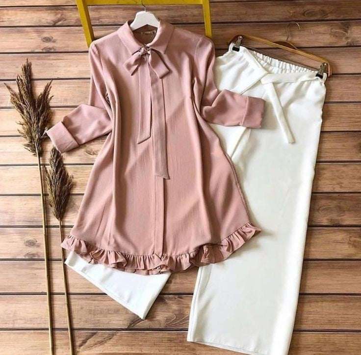 Chic Pack of 2 Women's Casual Summer Suit Set – Premium Stitched Kurti & Trousers | 50% Off Summer Sale | Item No. 986492