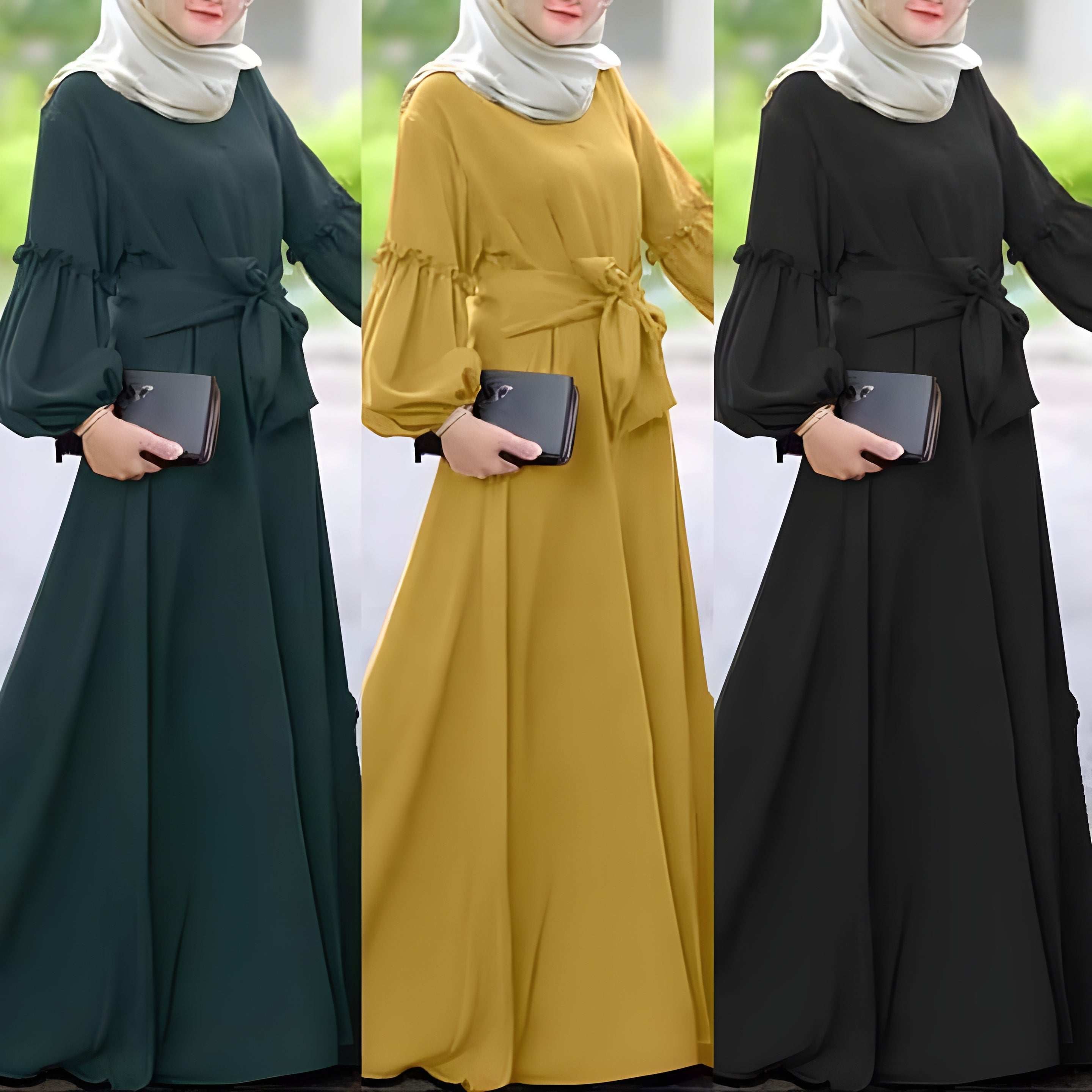 Pack of 3 Stylish Abaya l Premium Quality l All Sizes Available #1092