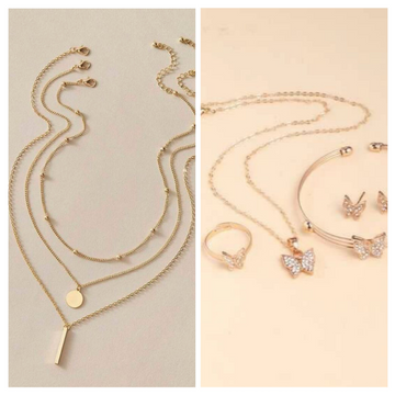 Stylish Layered Necklace Set – Buy 1 Get 1 Free | Stock Clearance Offer Deal87664