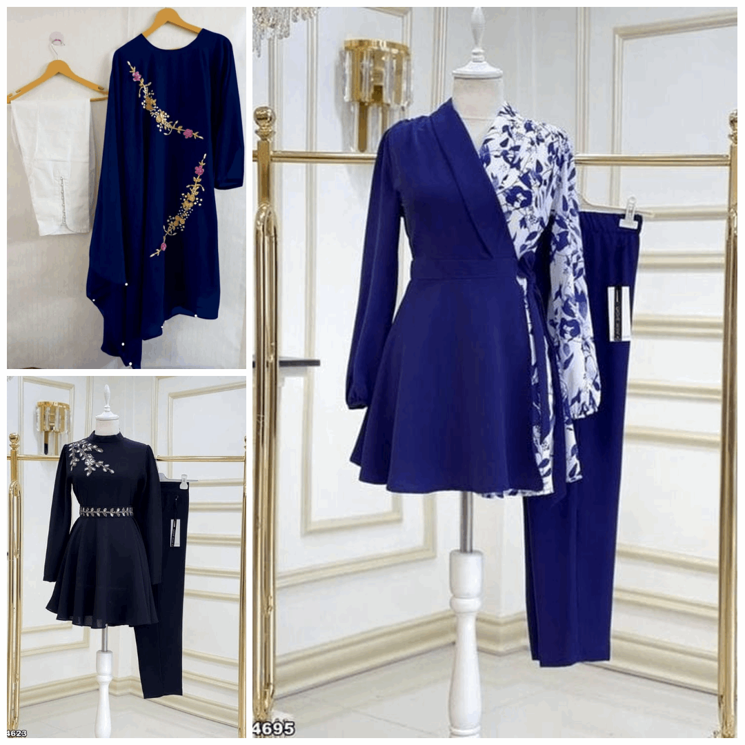 Pack of 3 Women's Casual Summer Suit Set Stylish,  Premium Stitched Kurti & Trousers l 40% OFF l 7634958