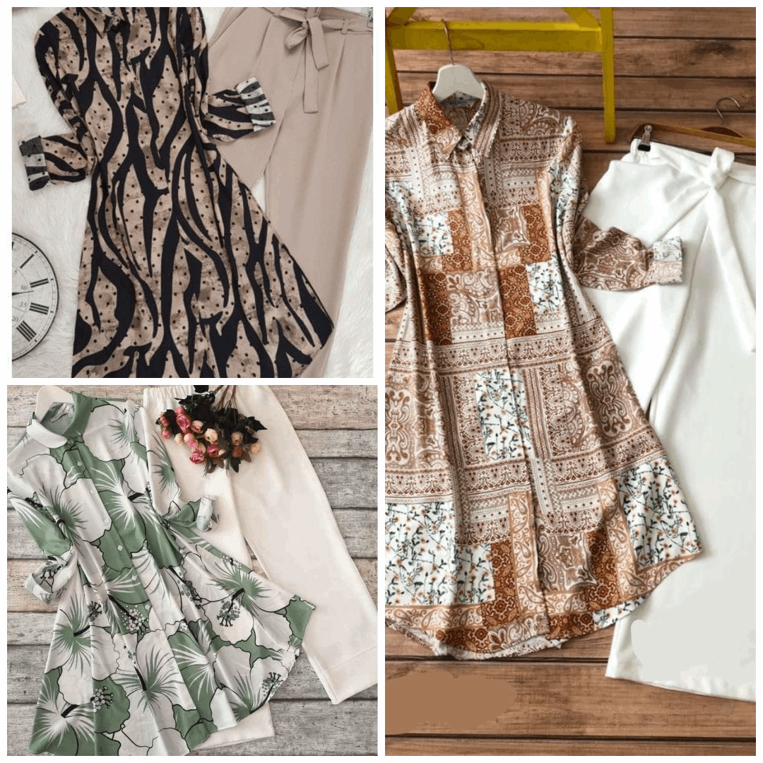 Pack of 3 Women's Casual Summer Suit Set Stylish,  Premium Stitched Kurti & Trousers l 40% OFF l 7634960