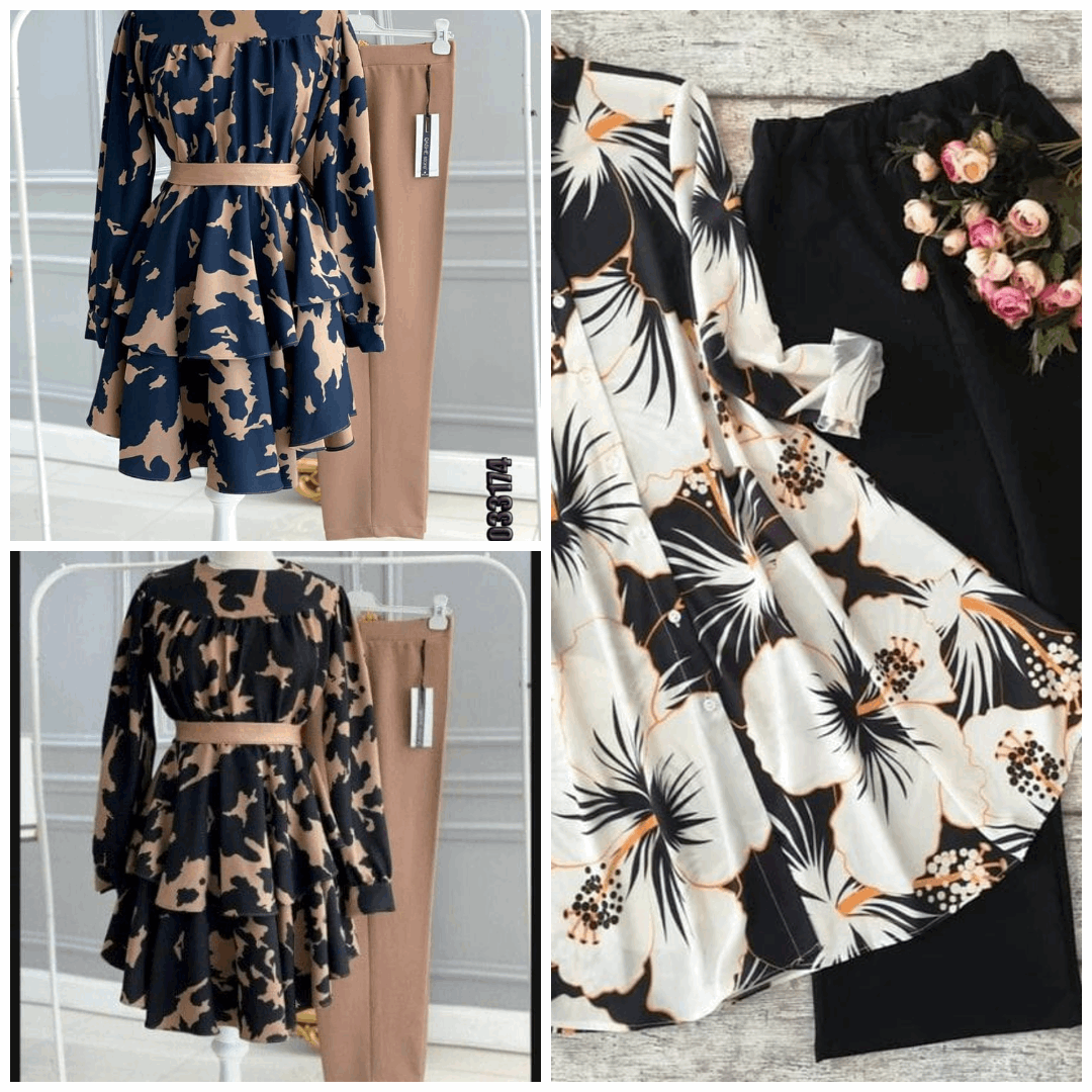 Pack of 3 Women's Casual Summer Suit Set Stylish,  Premium Stitched Kurti & Trousers l 40% OFF l 7634961