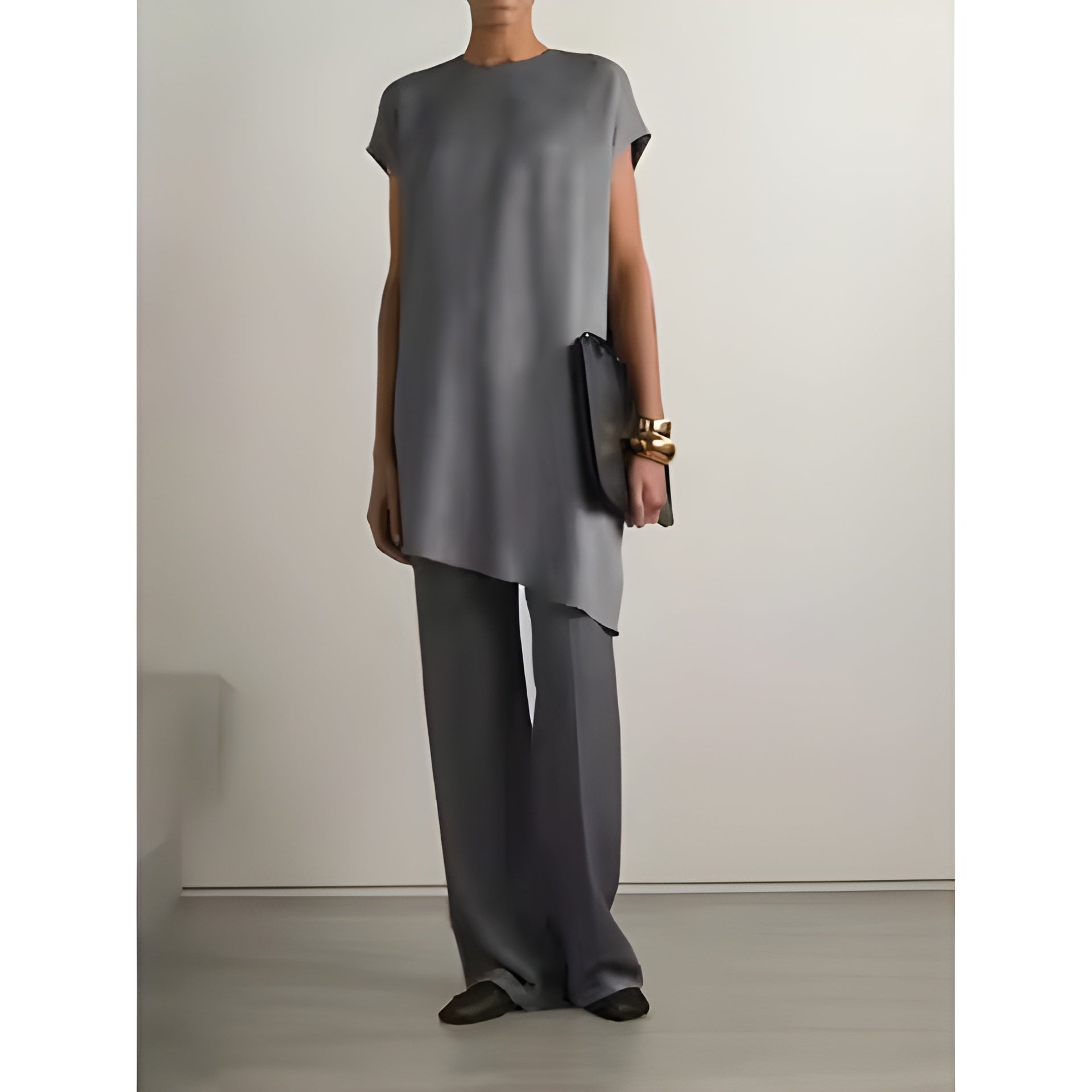 Buy 1 Get 1 Free - Chic Casual Floral Print Coord Two-Piece Set with Pants | Western Style Cotton Summer Suit 76386 (40% Off Super Summer Sale!