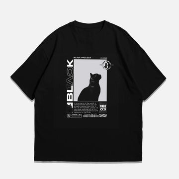Black Cat T-Drop Black