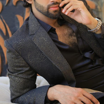 Men's High-end Positioning Sequins Luxury Suits One Button Suit Set.