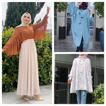 Pack of 3 Premium Georgette Abaya with Stoles All Sizes Available l Article 3285