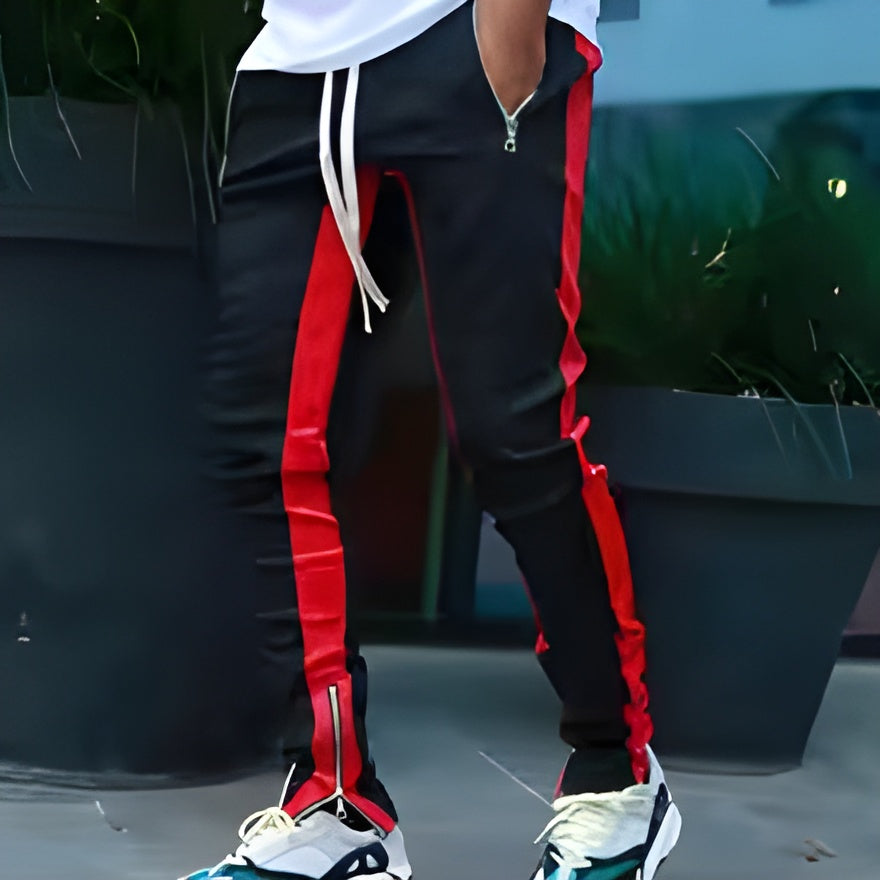 Pack of 5 Men's Athletic Trainning Joggers Casual Loose Fit Sweatpants Spring Fall Fleece Lined Pants Elastic Waist Drawstring Trousers