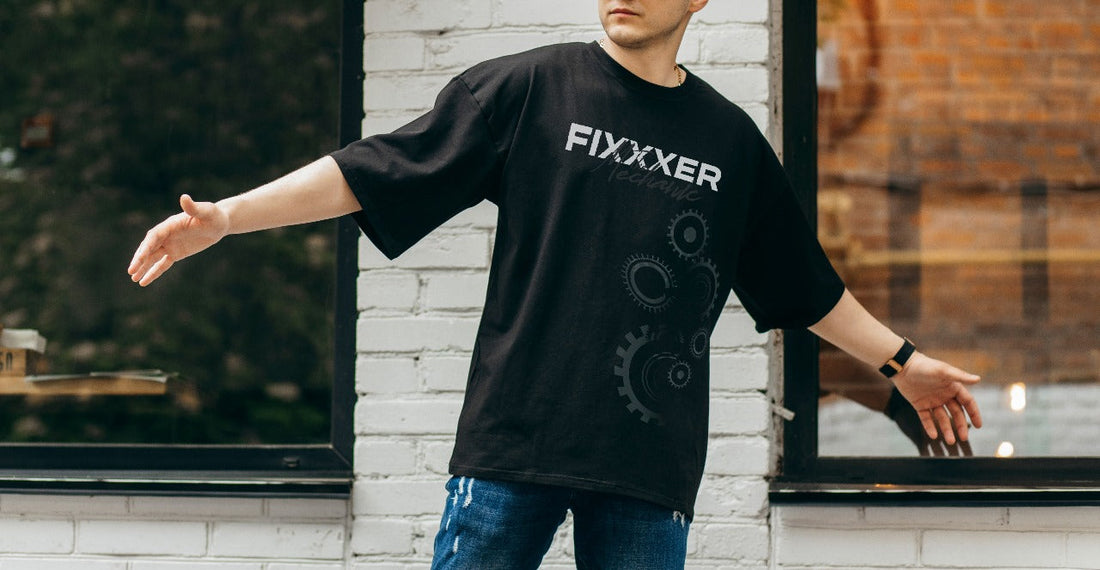 Men's Printed Oversize Drop Shoulder T-Shirt.