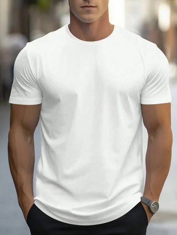 Men's Basic Solid Color T-Shirts.