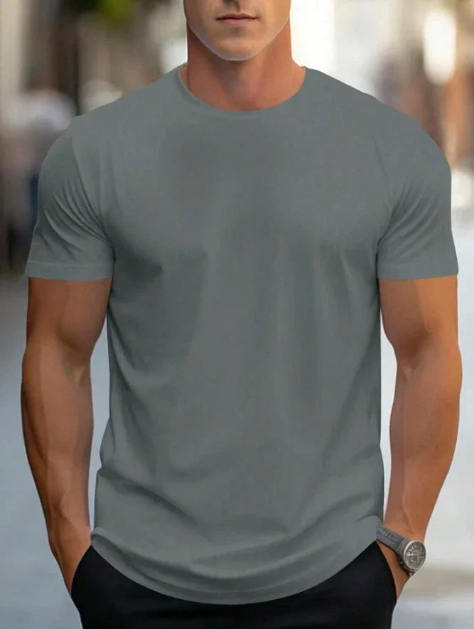 Men's Basic Solid Color T-Shirts.