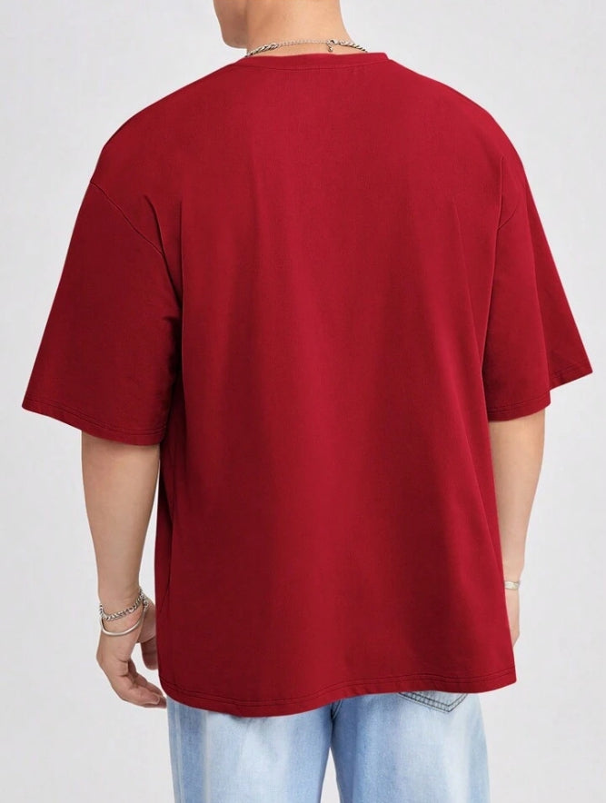 Men's Hypemode Loose Fit Solid Color Drop Shoulder.