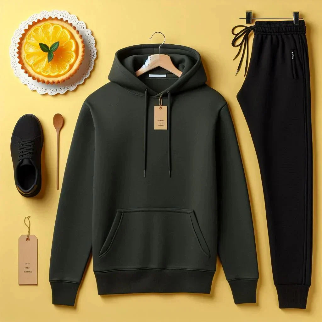 Fleece Hoodie with Trouser Set For Women’s