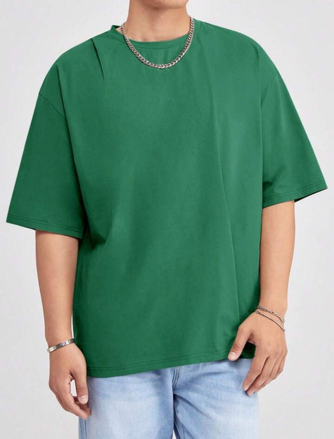 Men's Hypemode Loose Fit Solid Color Drop Shoulder.