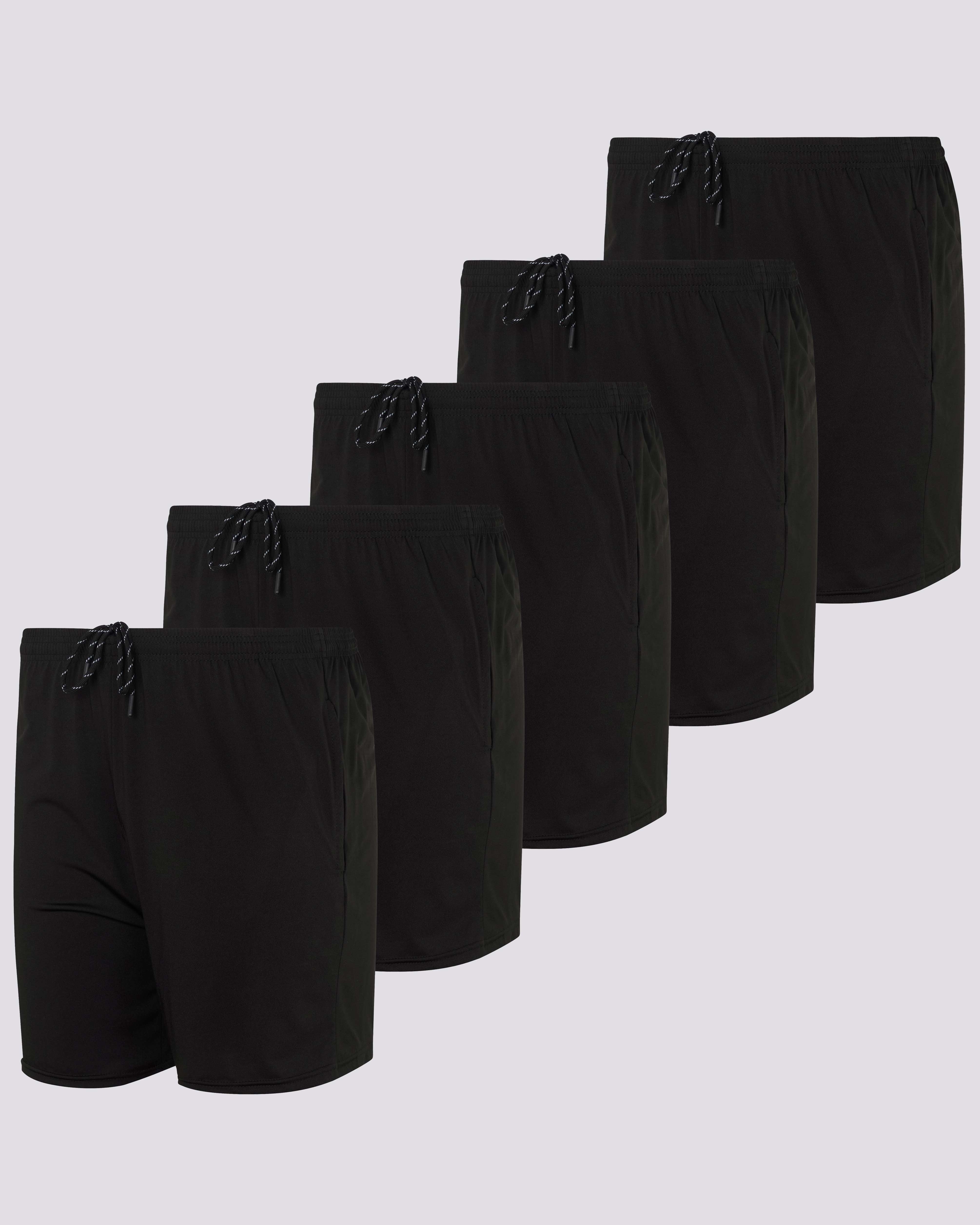 5 Pack: Men's Running Workout Shorts (Available in Big & Tall) D8T684