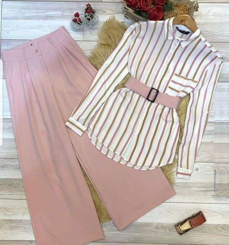 Chic Pack of 2 Women's Casual Summer Suit Set – Premium Stitched Kurti & Trousers | 50% Off Summer Sale | Item No. 986498