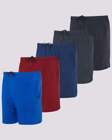 5 Pack: Men's Running Workout Shorts (Available in Big & Tall) D8T686