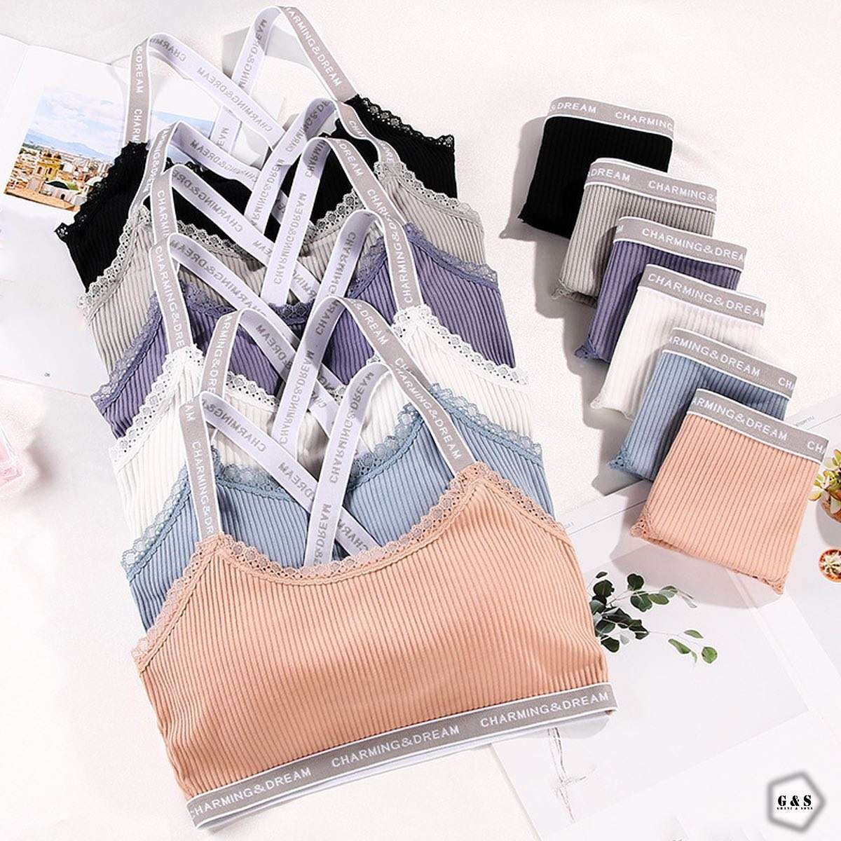 Pack Of 3 Stylish Bralette With Panty Set