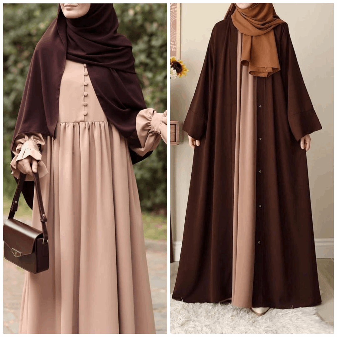 Buy 1 Get 1 FREE Premium Georgette Abaya with Stoles All Sizes Available 126351