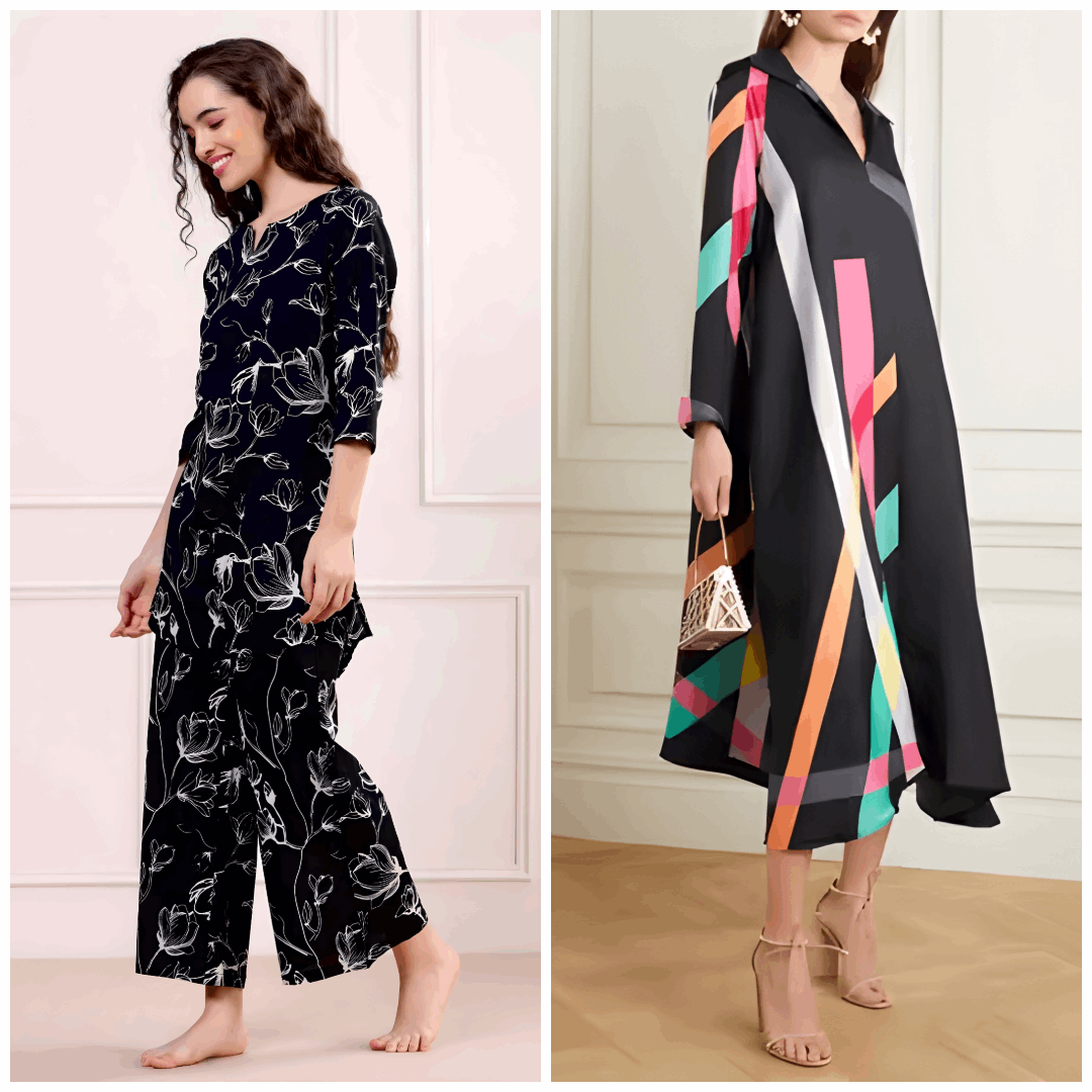 Buy 1 Get 1 Free - Chic Casual Floral Print Coord Two-Piece Set with Pants | Western Style Cotton Summer Suit 76397 (40% Off Super Summer Sale!