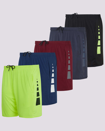 5 Pack: Men's Running Workout Shorts (Available in Big & Tall) D8T688
