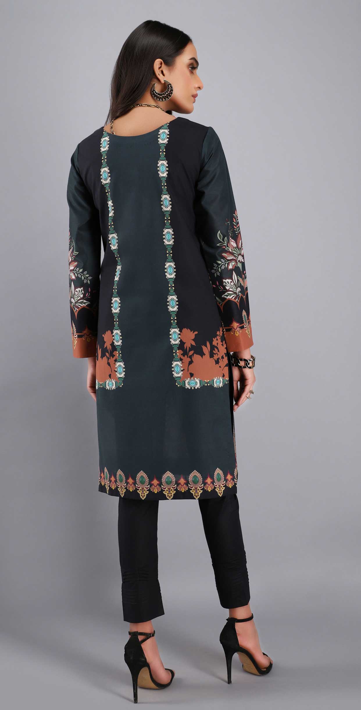 1 & Get 1 Free - Unstitched 1pc Digital Printed Lawn Shirt - Article 212