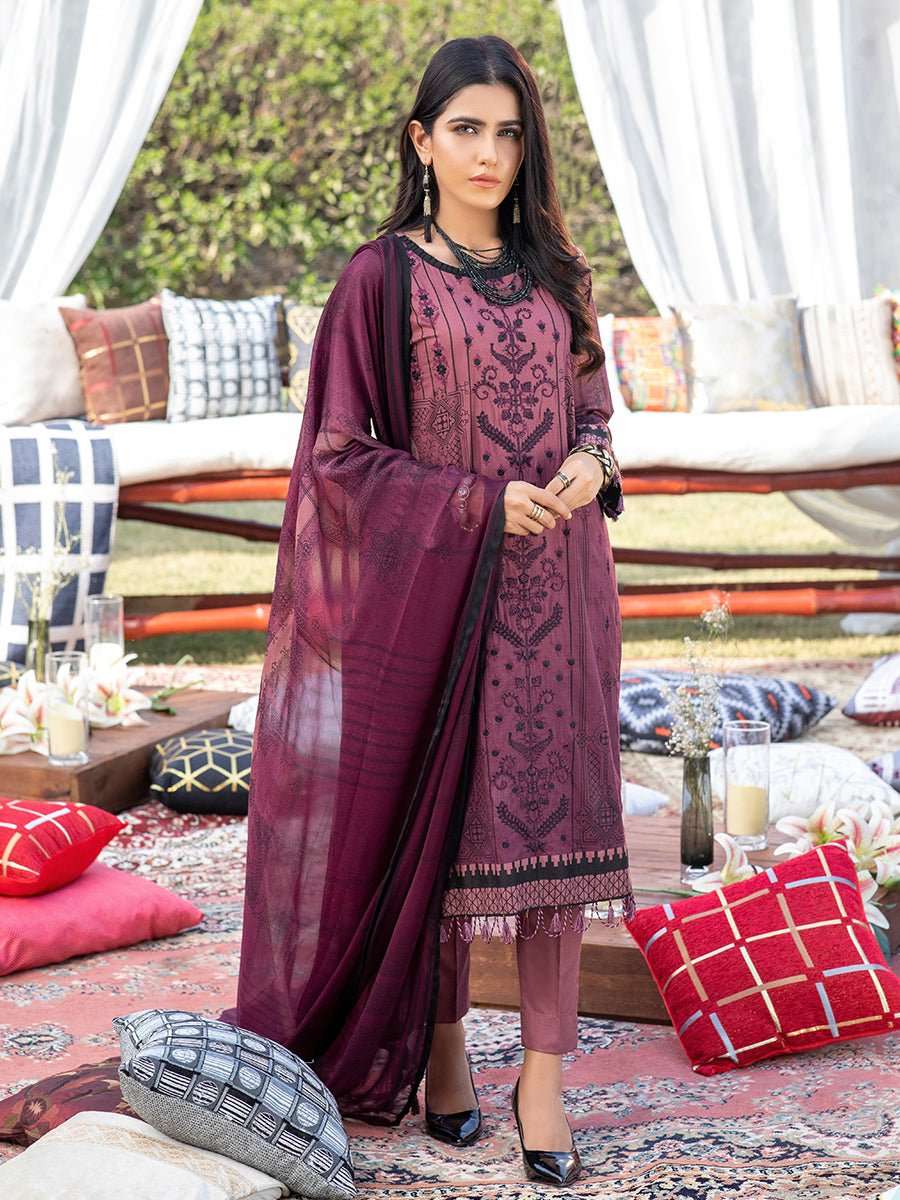 1 & Get 1 Free - Unstitched 2PC Printed Embroidered Lawn - Z'ure