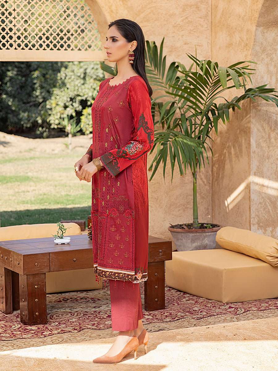 1 & Get 1 Free - Unstitched 3PC Lawn Embroidered Suit